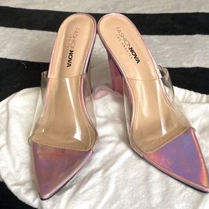 Pink wedges Fashion nova